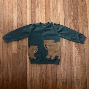 H&M 12M Green Bear Print Sweater